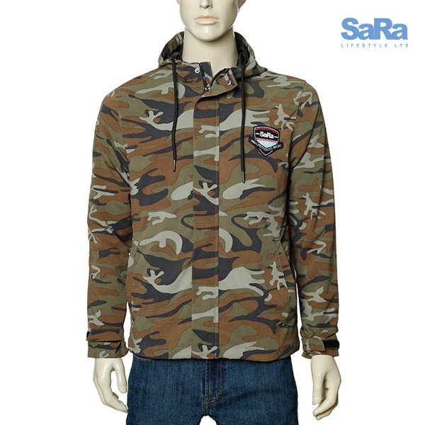 SaRa Mens Jacket (19MHJ006-Green Camo Print)