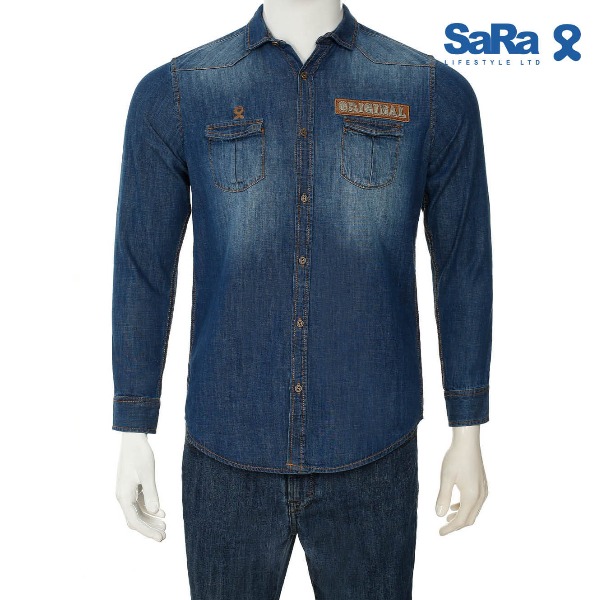 SaRa Mens Denim shirt (MDS31WCB-Indigo)